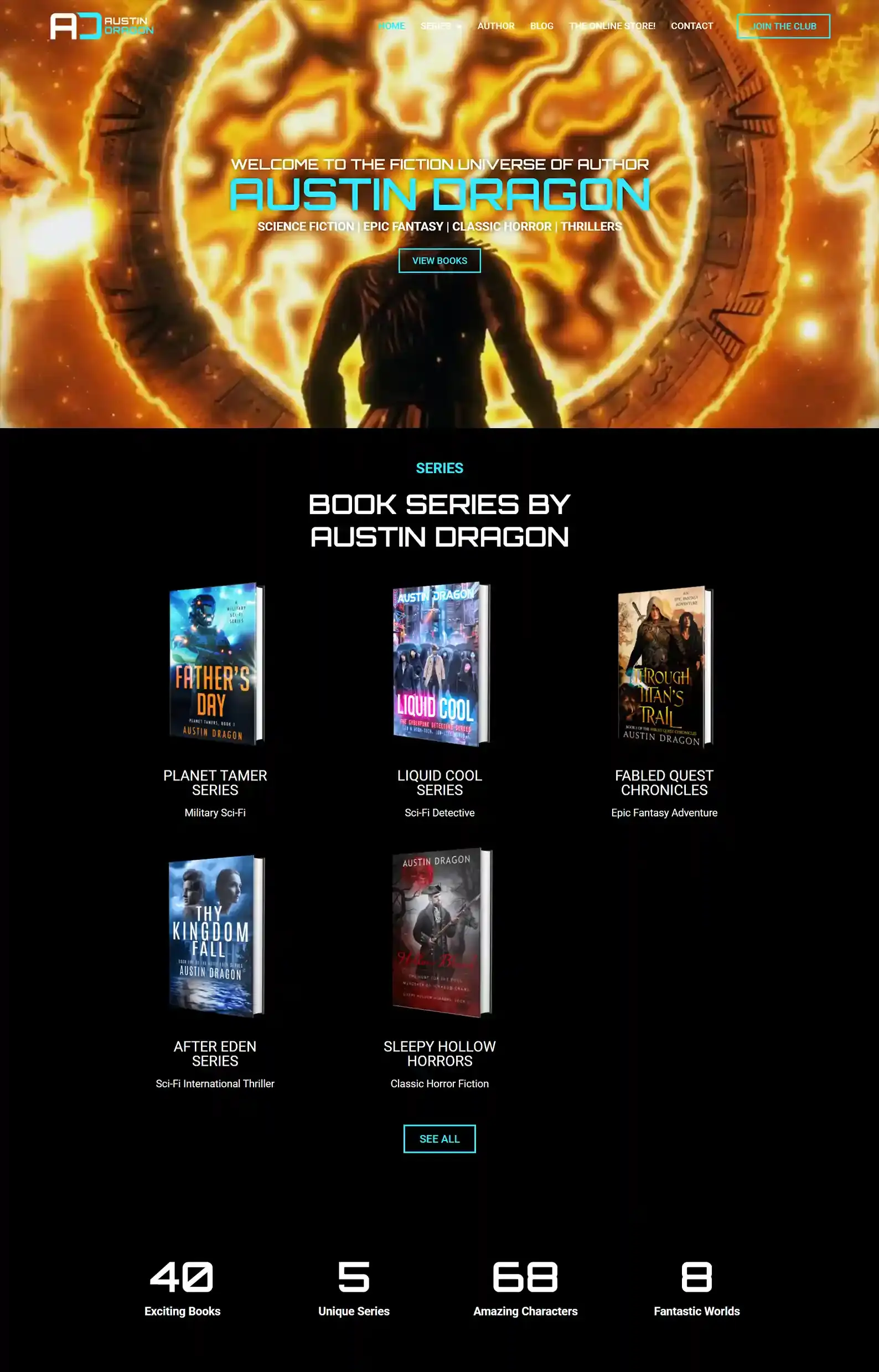 13 Science Fiction Author Websites That Are Out Of This World 17 Science Fiction Author Websites Austin Dragon