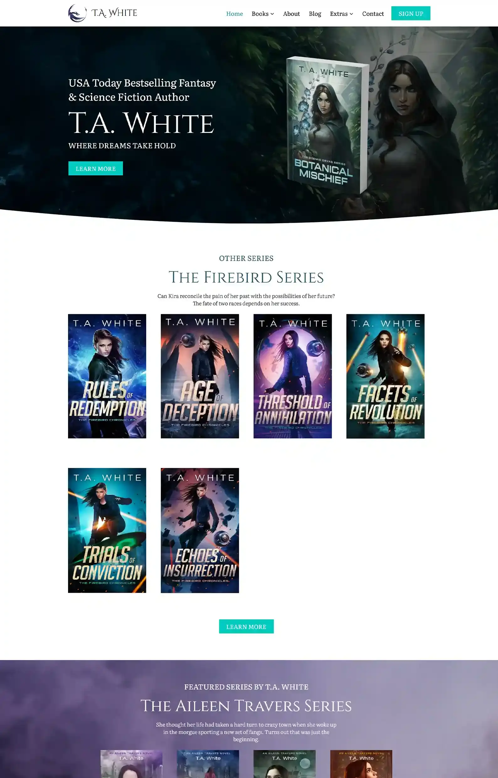 13 Science Fiction Author Websites That Are Out Of This World 4 Science Fiction Author Websites TA White