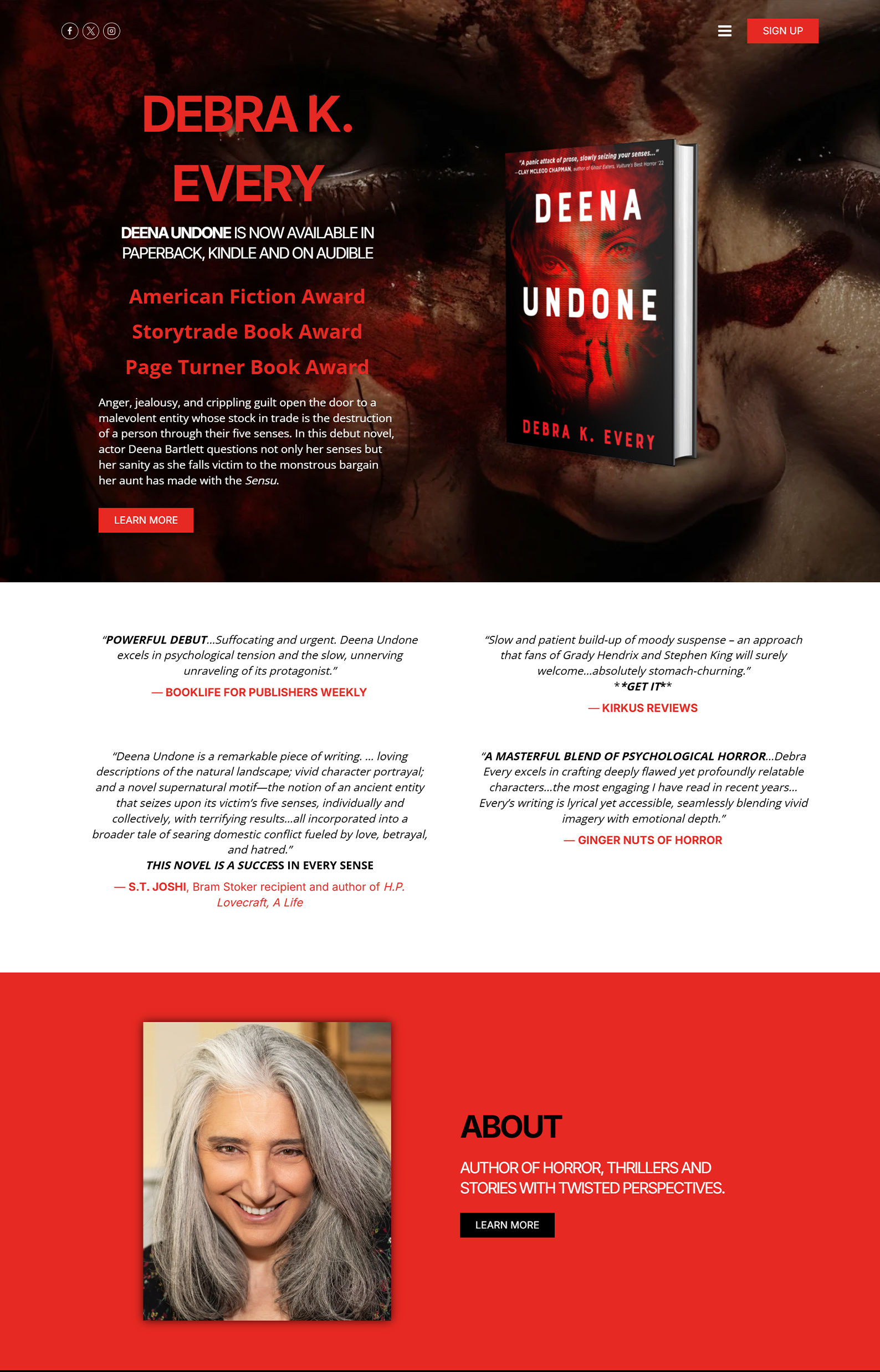 12 Spine-Chilling Horror Author Websites That Readers Love 1 Horror Author Websites Debra K Every
