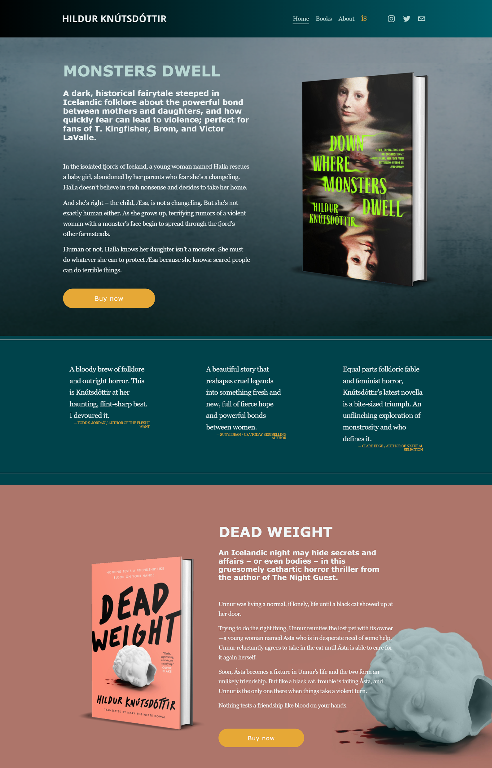 12 Spine-Chilling Horror Author Websites That Readers Love 19 Horror Author Websites Hildur Knutsdttir