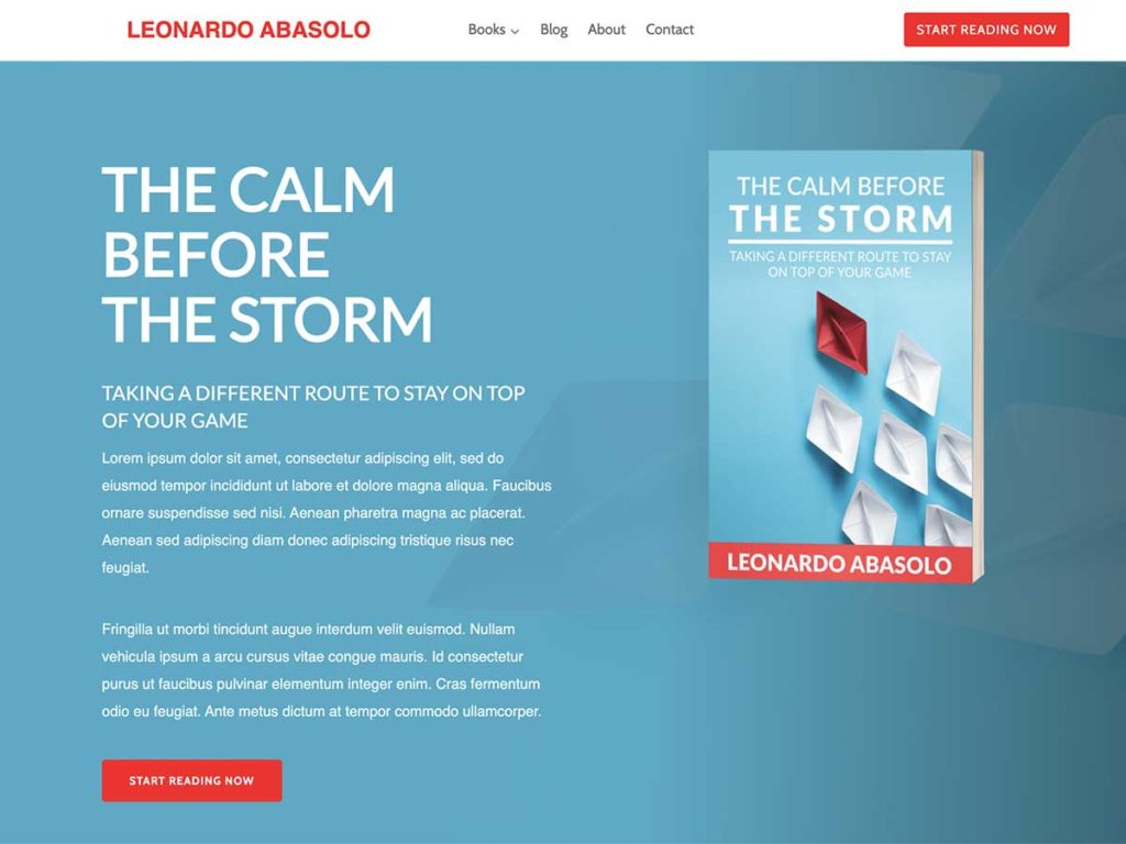 The Perfect Website For A Book (and How To Build Yours) 18 cosmos theme 1024x768 1
