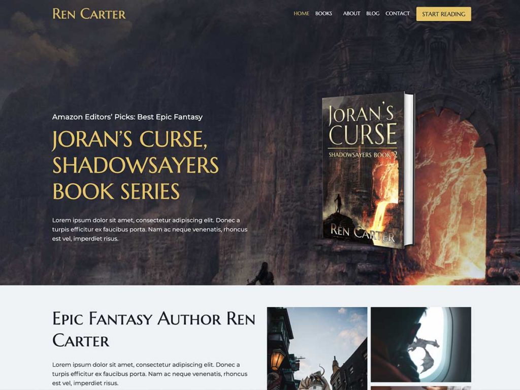 The Perfect Website For A Book (and How To Build Yours) 12 meteor theme 1024x768 1