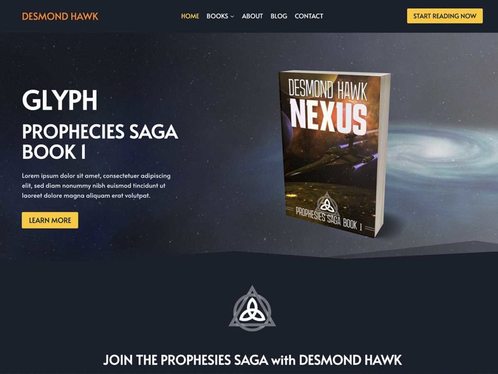 The Perfect Website For A Book (and How To Build Yours) 17 nova theme 1024x768 1