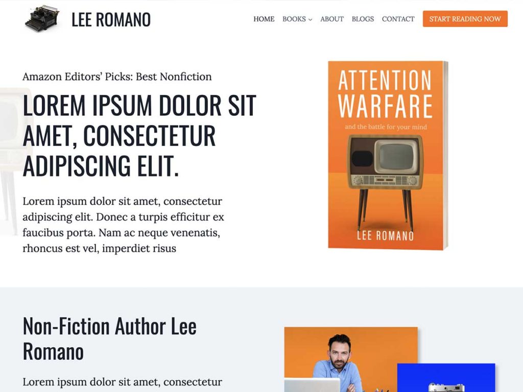 The Perfect Website For A Book (and How To Build Yours) 15 orbit theme 1024x768 1