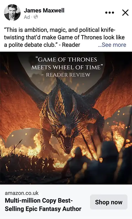 Facebook Ads For Authors 14 Facebook Ads for Authors Example