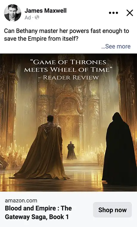 Facebook Ads For Authors 12 Facebook Ads for Authors Example