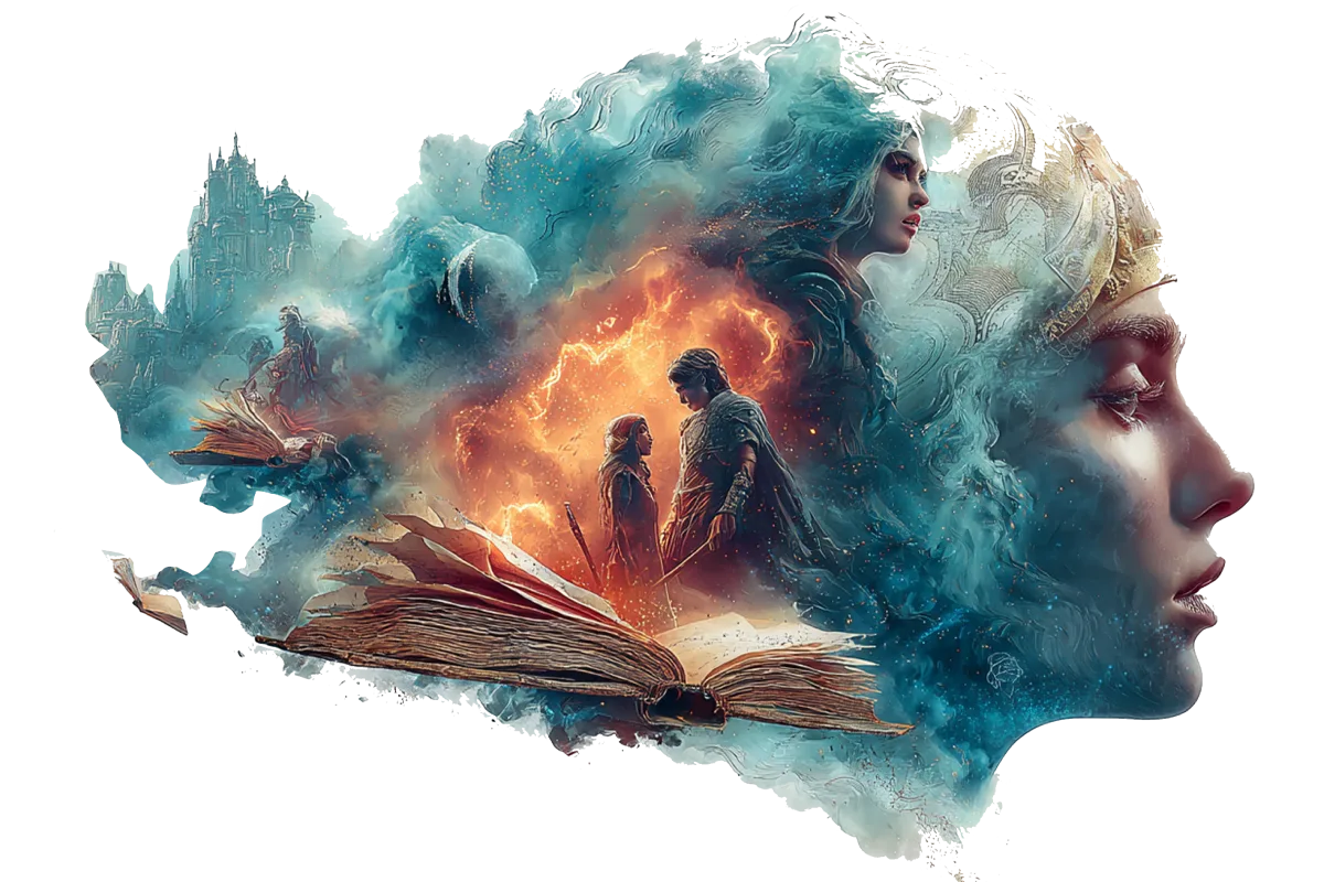 Fantasy and Science Fiction Author Website Design 5 Fantasy Landing Page characters and lore