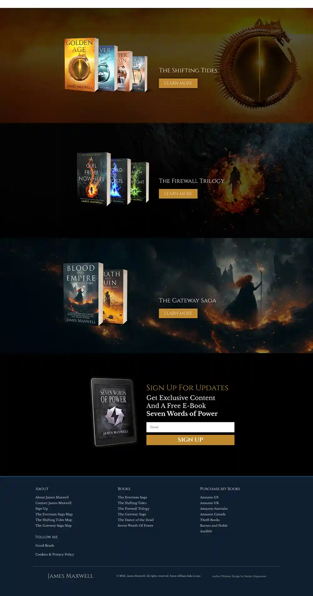 Epic Fantasy & Science Fiction Author Website: James Maxwell 5 Rocket Expansion James Maxwell 2