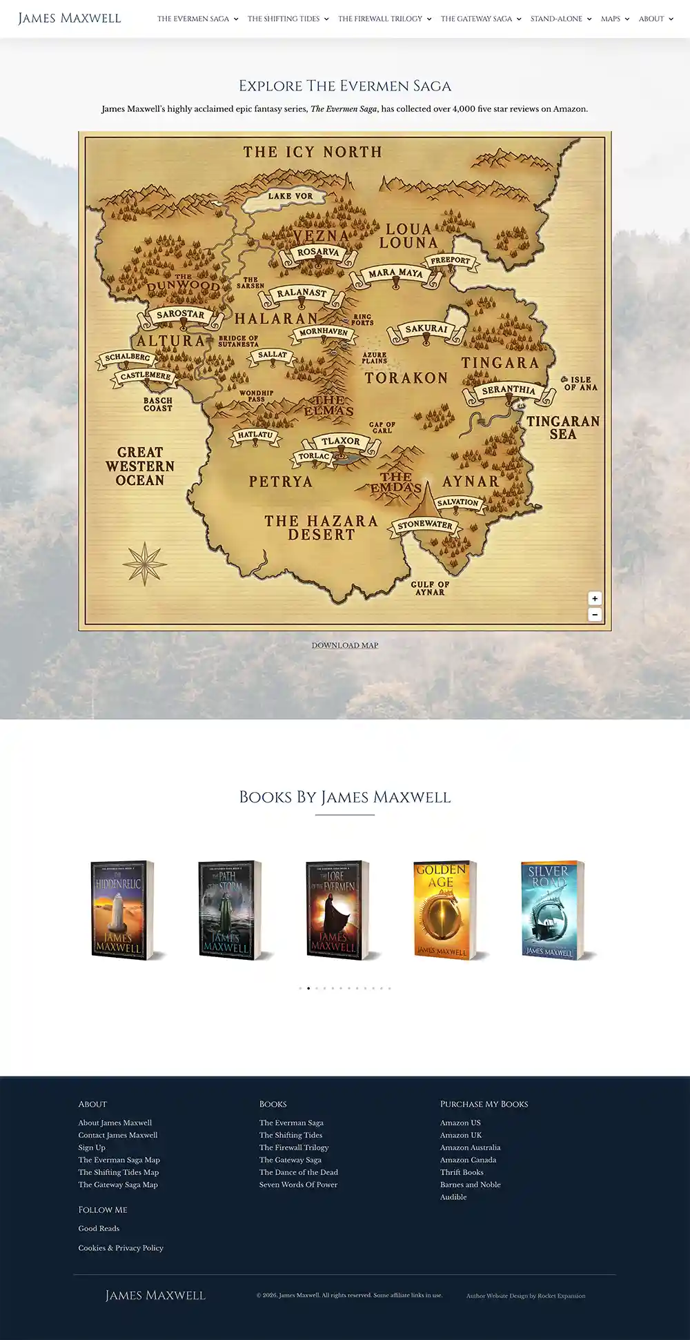 Epic Fantasy & Science Fiction Author Website: James Maxwell 6 Rocket Expansion James Maxwell The Everman Saga