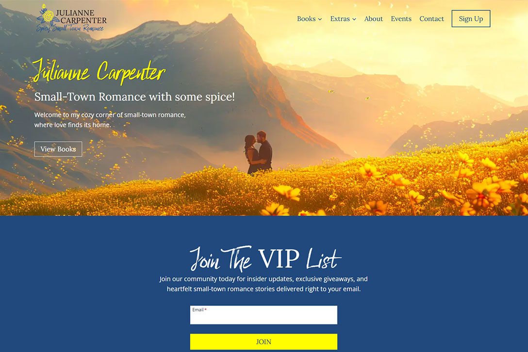 Romance Author Website Design 21 Rocket Expansion Romance Profile Julianne Carpenter