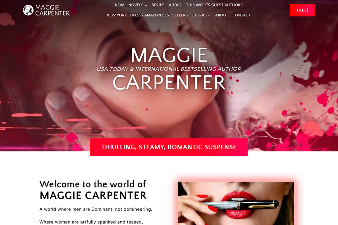 Romance Author Website Design 20 Rocket Expansion Romance Profile Maggie Carpenter