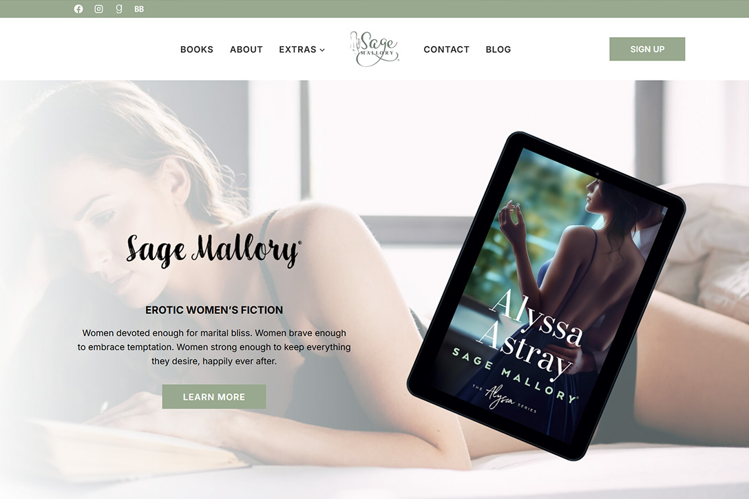 Romance Author Website Design 23 Rocket Expansion Romance Profile Sage Mallory