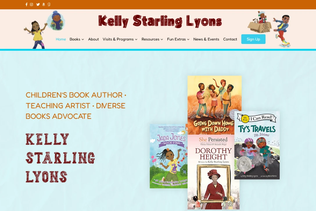 Children's Author Website Design 12 Rocket Childrens Author Page Portfolio kelly lyons