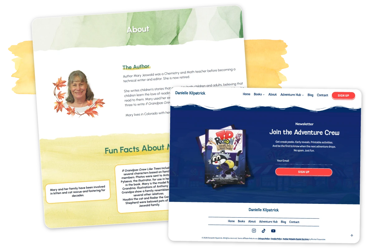 Children's Author Website Design 33 Rocket Childrens Author Page trusted by authors 1