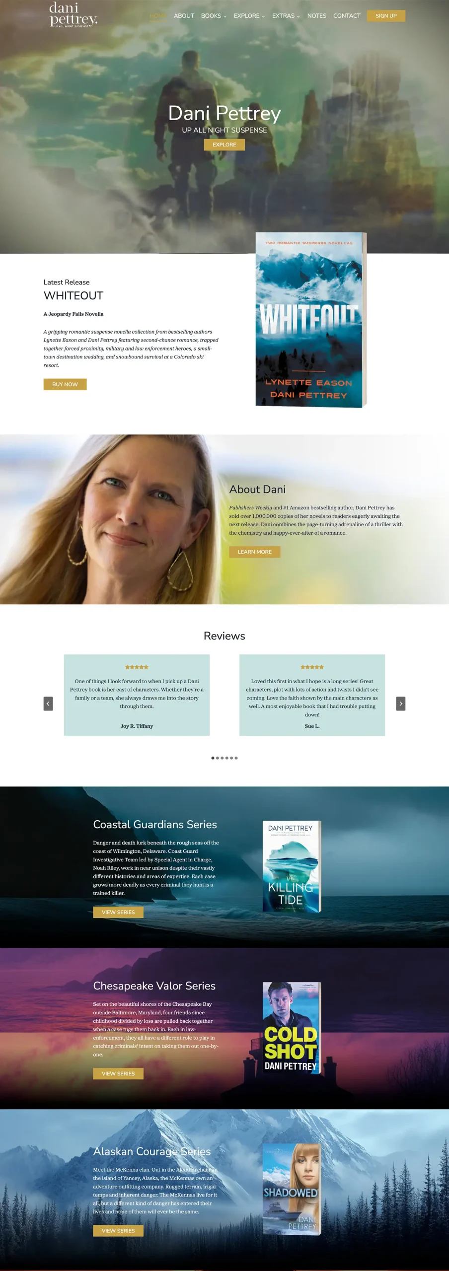 Romantic Suspense Author Website: Dani Pettrey 2 dani pettrey home 1 by Rocket Expansion scaled