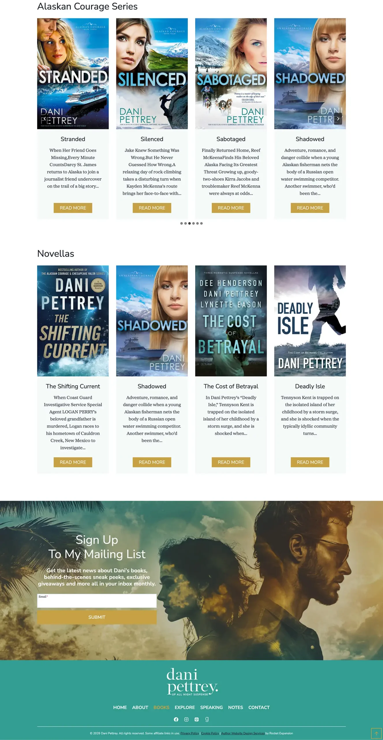 Romantic Suspense Author Website: Dani Pettrey 5 danipettrey books 2 scaled