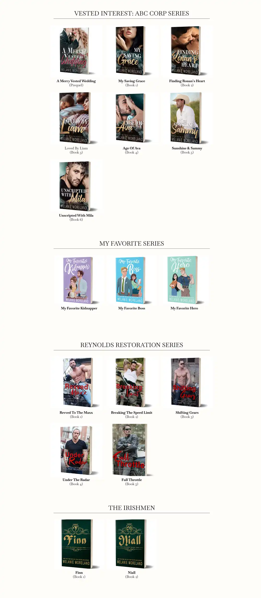Romance Author Website: Melanie Moreland 6 Melanie Moreland Book Overview 2