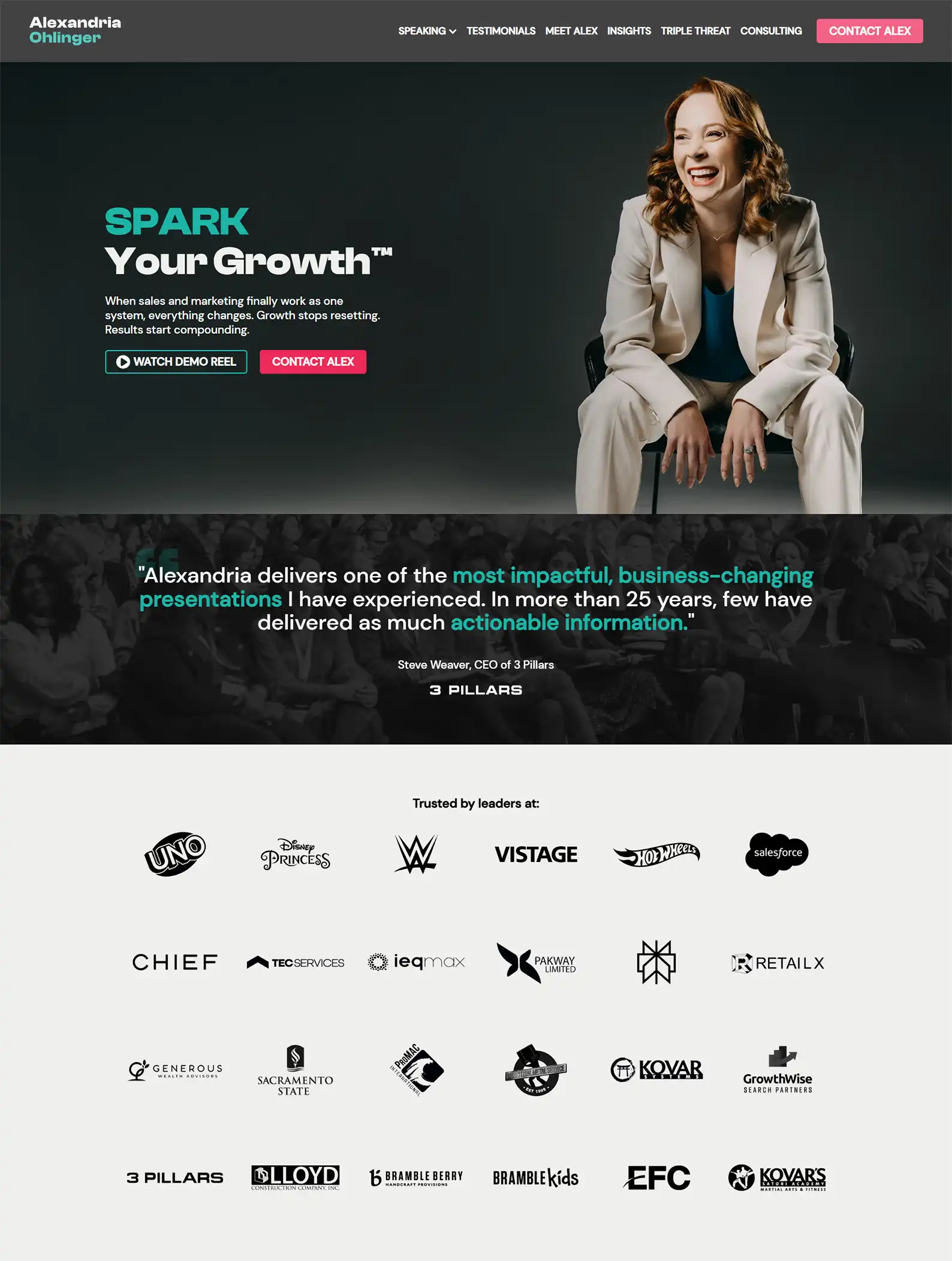 Speaker Website: Alexandria Ohlinger 2 Rocket Expansion Case Study Alex Ohlinger Home 1