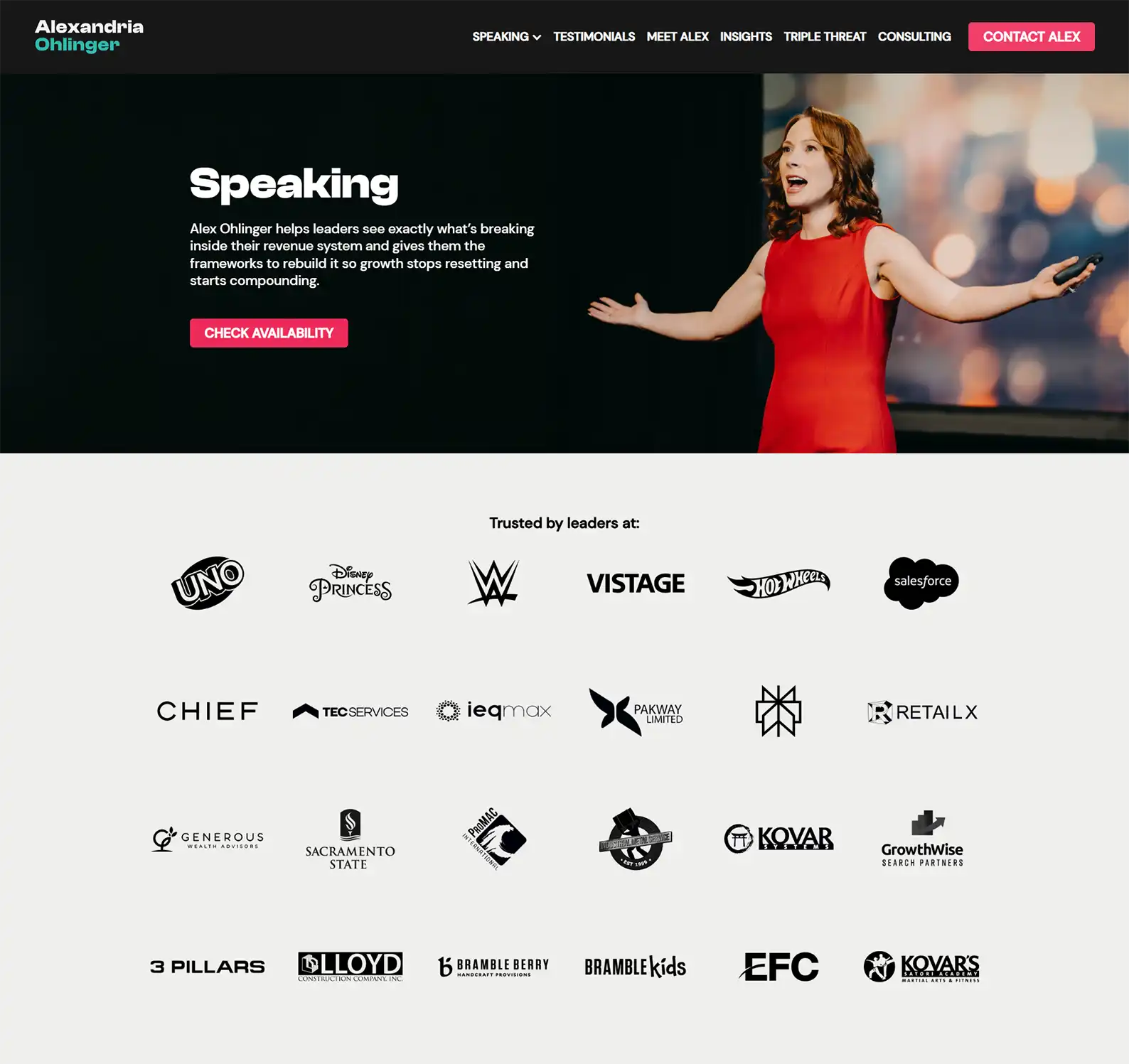 Speaker Website: Alexandria Ohlinger 7 Rocket Expansion Case Study Alex Ohlinger Speaking 1