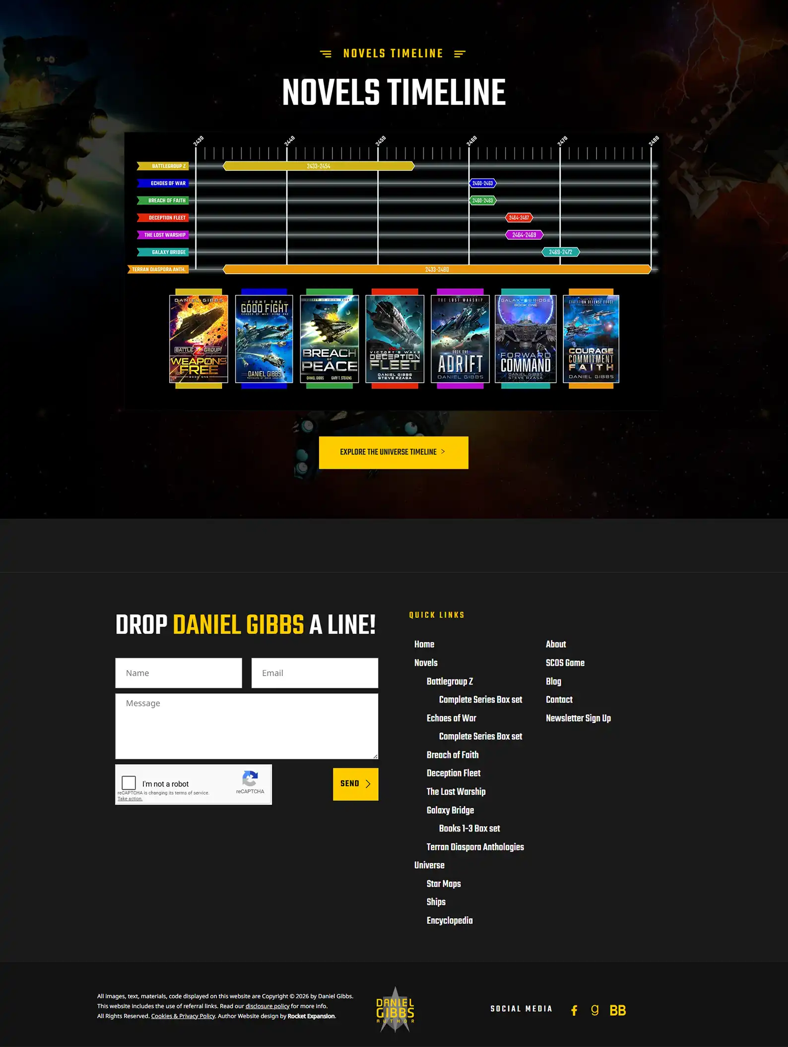 Sci Fi Author Website: Daniel Gibbs 14 Rocket Expansion Case Study Daniel Gibbs Book Overview 8