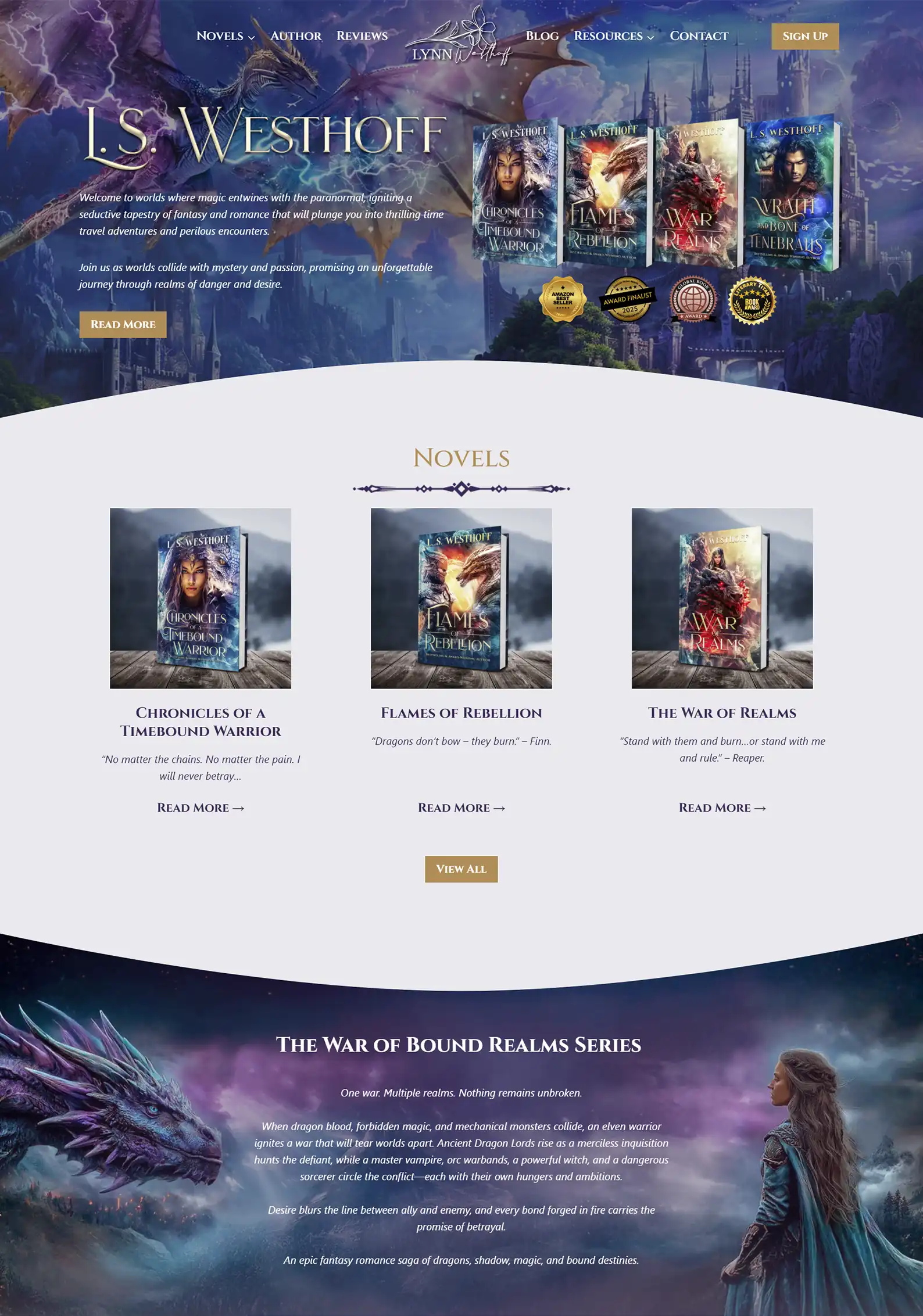 Fantasy Book Author Website: Lynn Westhoff 2 Rocket Expansion Case Study Lynn Westhoff Home 1
