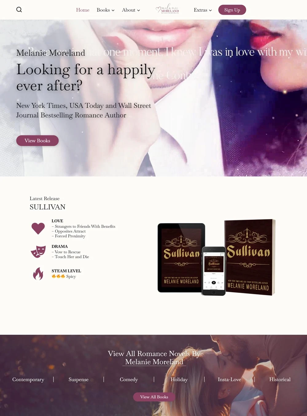 Romance Author Website: Melanie Moreland 2 Rocket Expansion Case Study Melanie Moreland Home 1