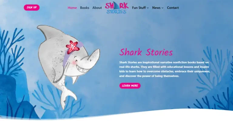 Children’s Book Author Website: Shark Stories