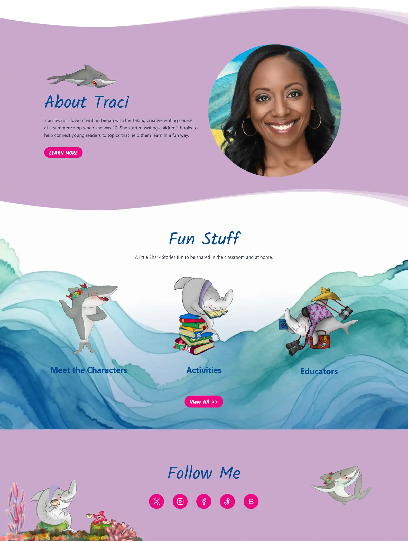 Children's Book Author Website: Shark Stories 3 Rocket Expansion Case Study Shark Stories Home 2