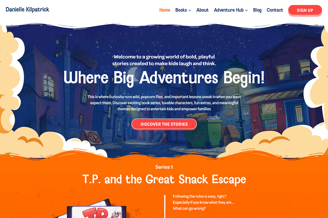 Children's Author Website Design 13 Rocket Expansion Childrens Author Danielle Kilpatrick 1