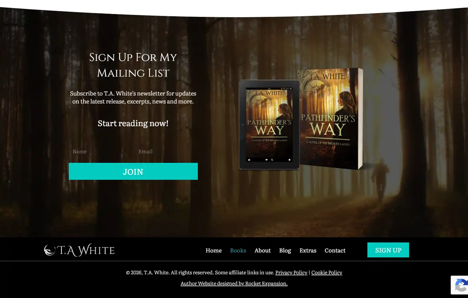 Fantasy & Sci Fi Author Website: T.A White 9 Rocket Expansion TA White Case Study Book Overview 4
