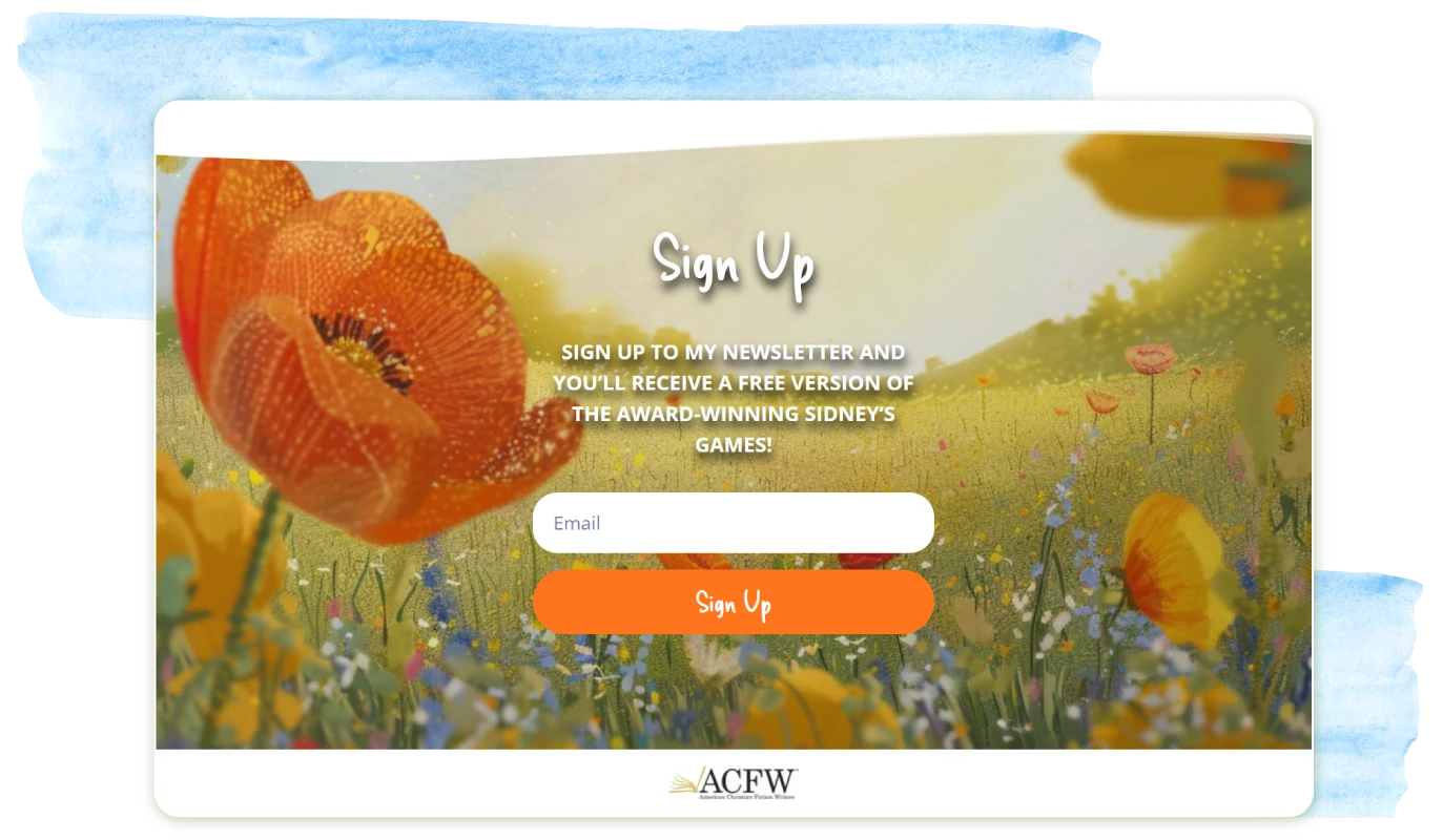 Children's Author Website Design 30 Rocket Childrens Author Page email list