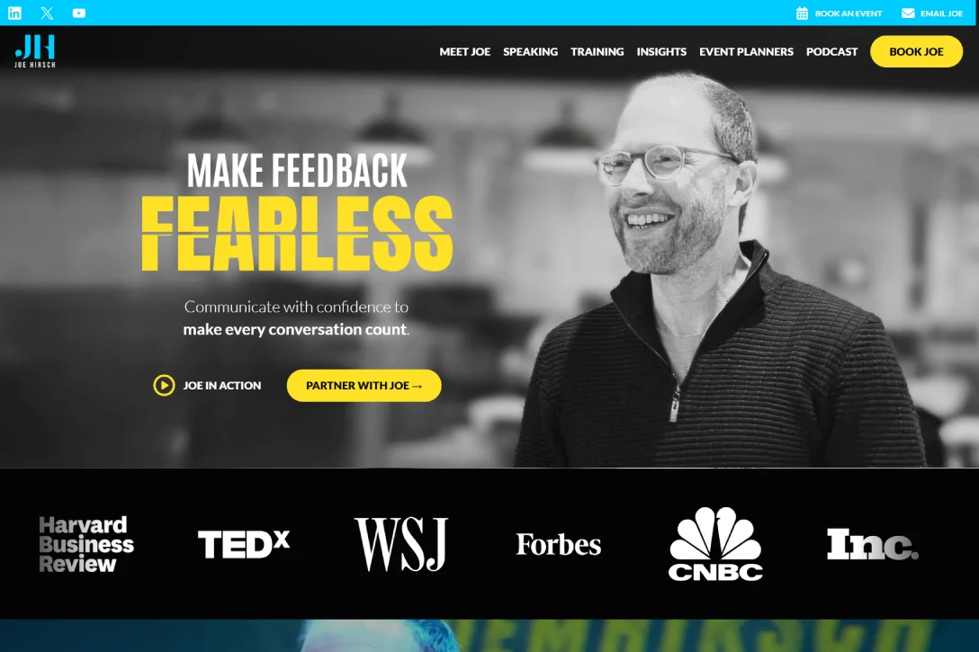Speaker Website Design 10 Speaker site Portfolio joehirsch