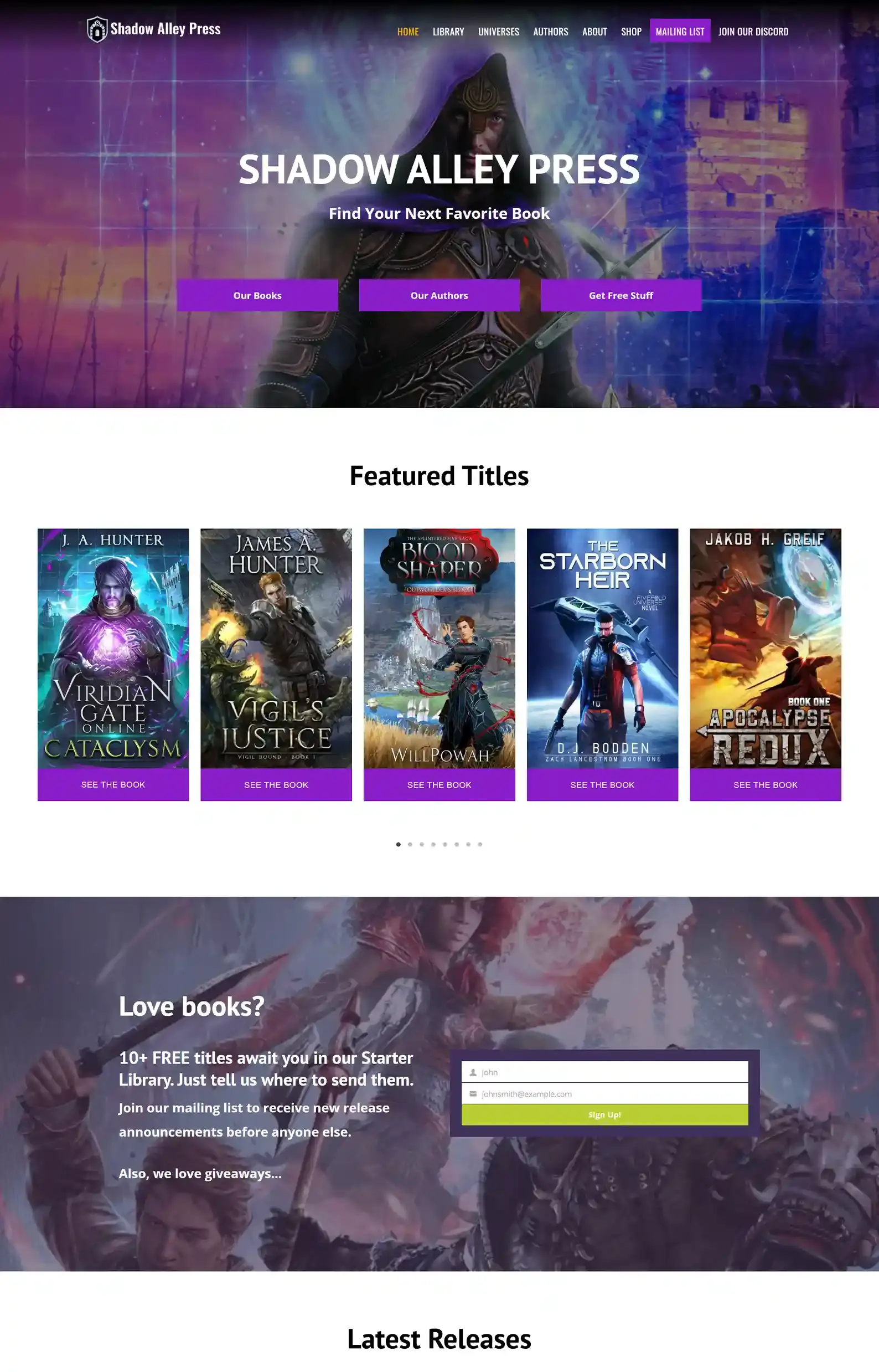 8 LitRPG Author Websites That Are Next Level 16 Shadow Alley Press's LitRPG Website