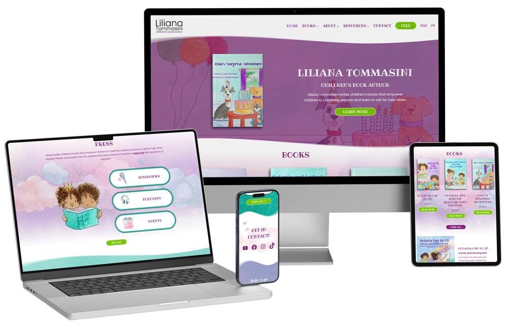 Children’s Book Author Website: Liliana Tommasini 1 Rocket Expansion Case Study Liliana Tommasini 3D Mockup 1
