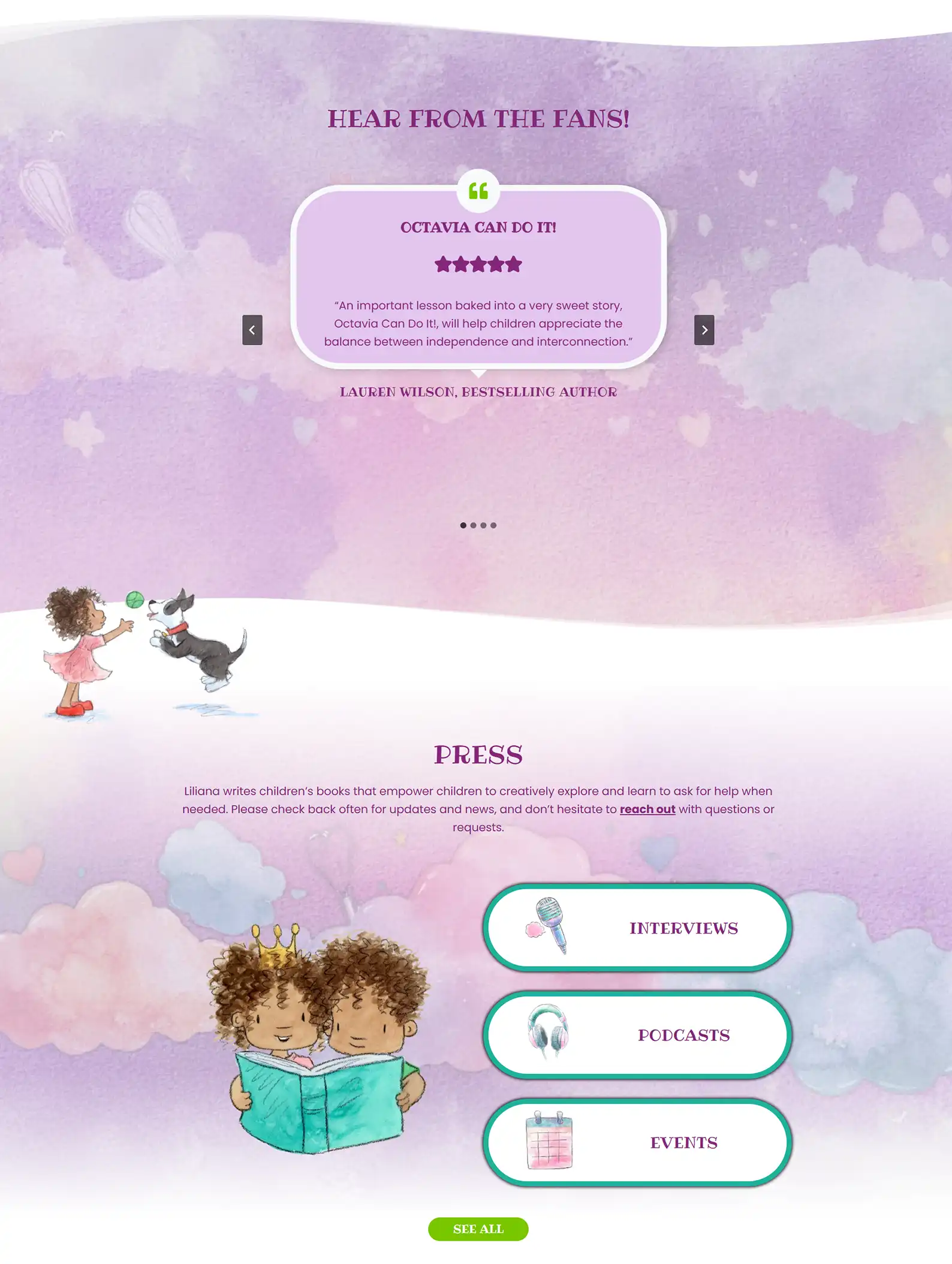 Children’s Book Author Website: Liliana Tommasini 4 Rocket Expansion Case Study Liliana Tommasini Home New 3