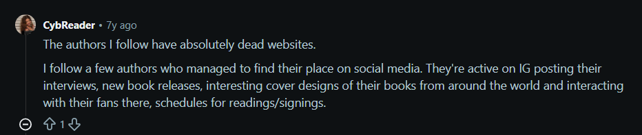 What Readers Want from an Author Website 8 Reddit Dead Website