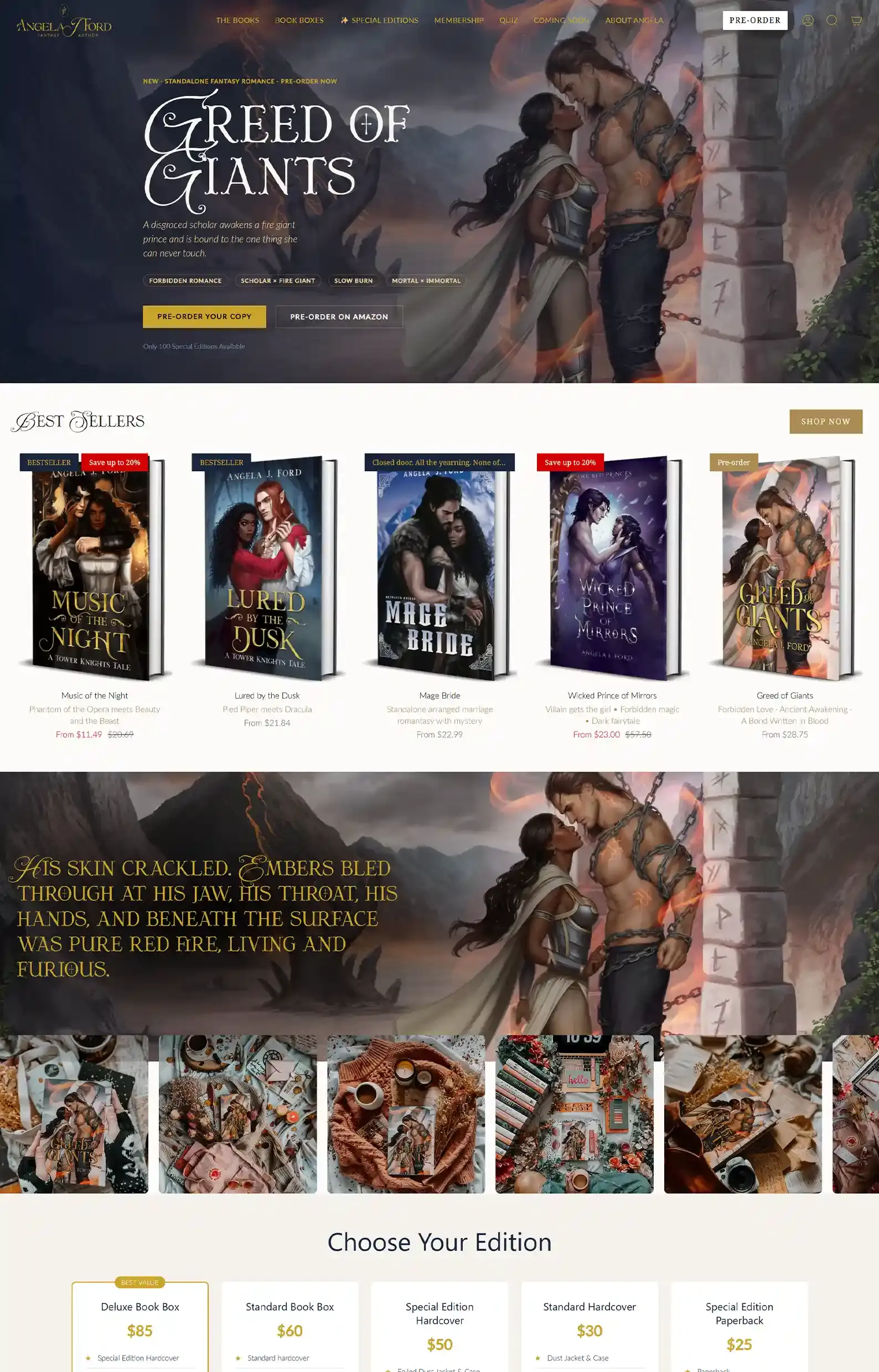 19 Romantasy Author Websites We’re Obsessed With 22 Romantasy Author Websites Blog 13. Angela J. Fords Website