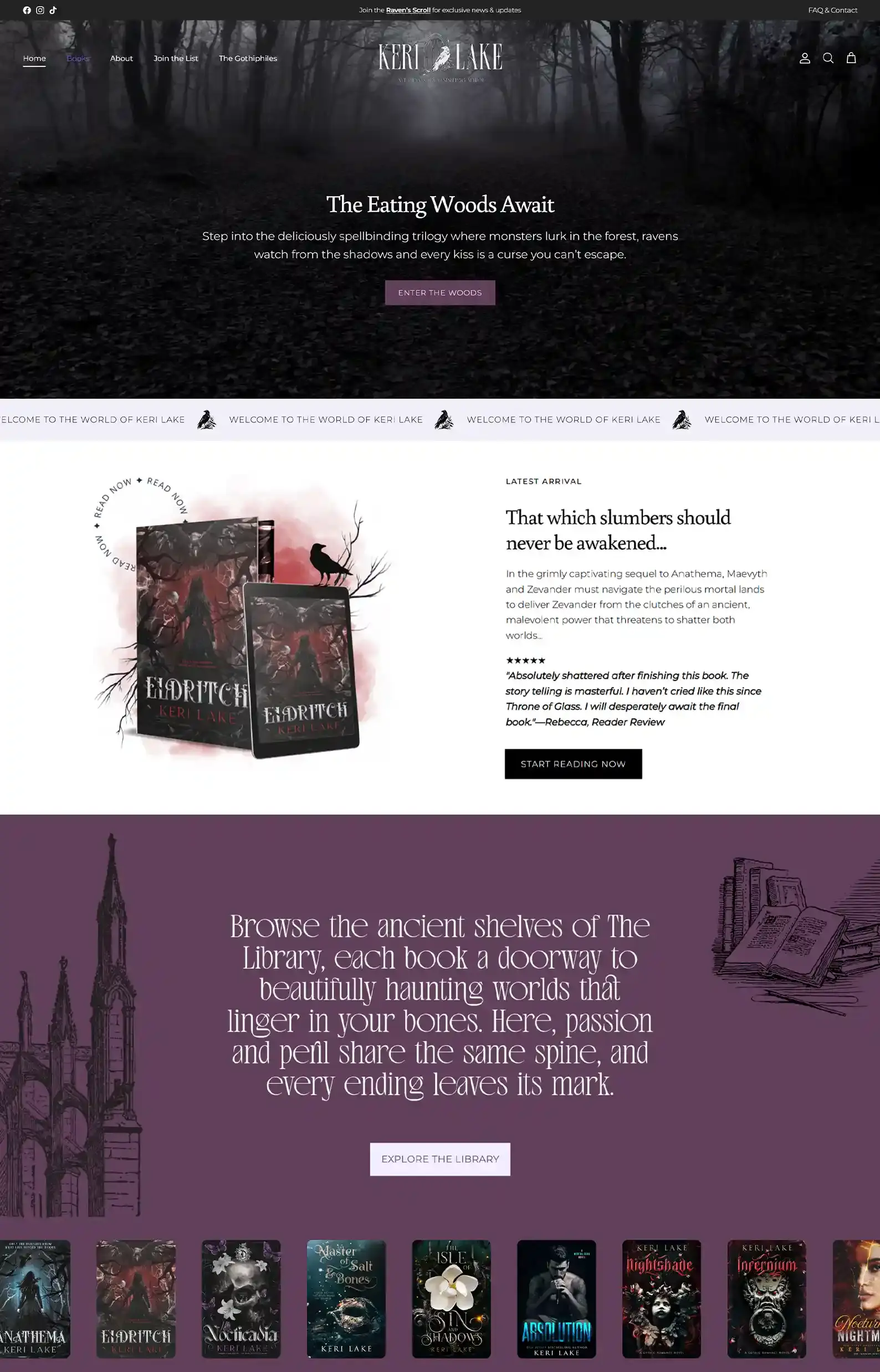 19 Romantasy Author Websites We’re Obsessed With 24 Romantasy Author Websites Blog 15. Keri Lakes Website