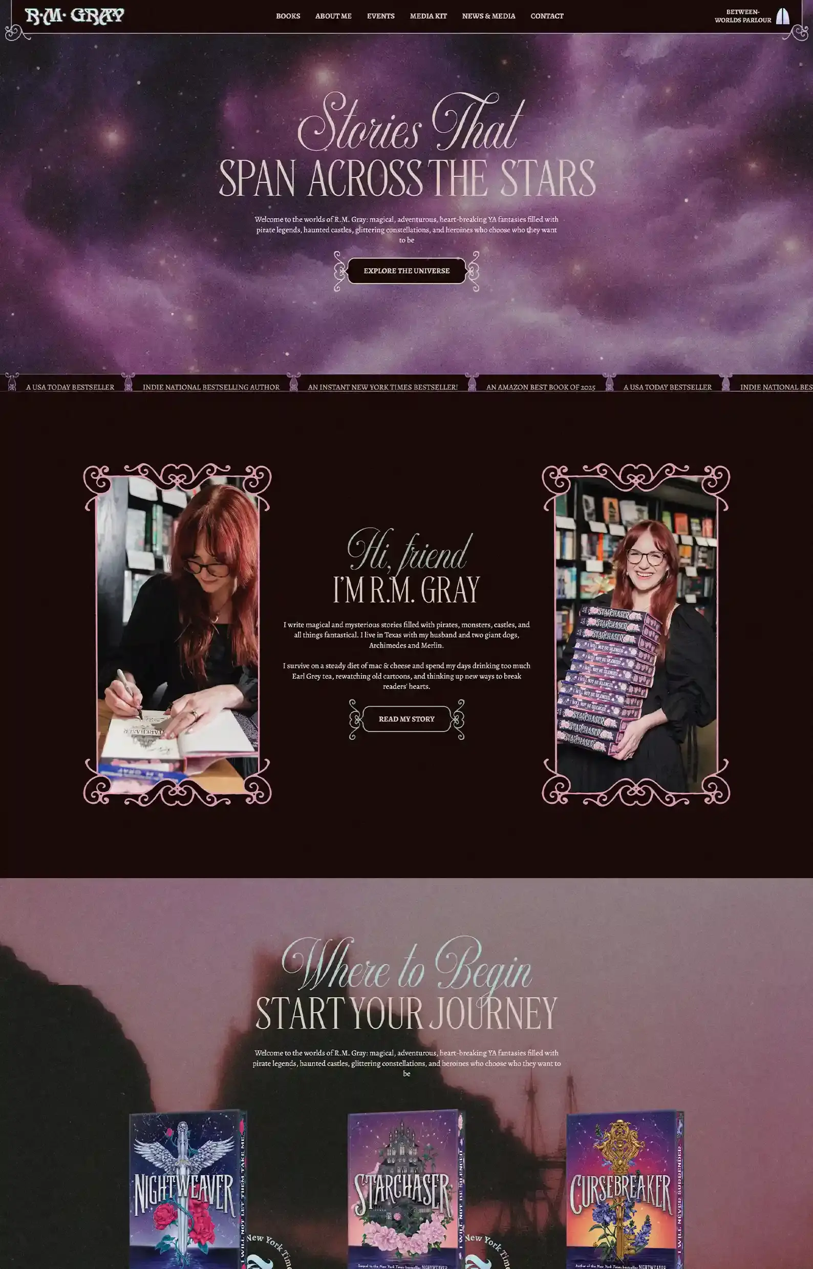 19 Romantasy Author Websites We’re Obsessed With 28 Romantasy Author Websites Blog 19. R.M. Grays Website