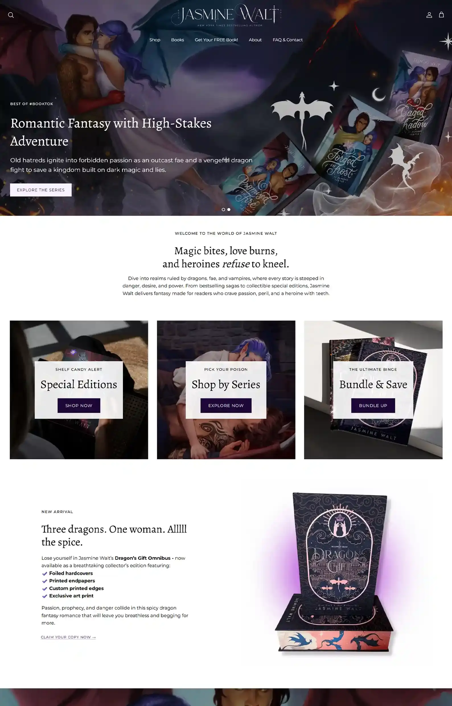 19 Romantasy Author Websites We’re Obsessed With 17 Romantasy Author Websites Blog 8. Jasmine Walts Website