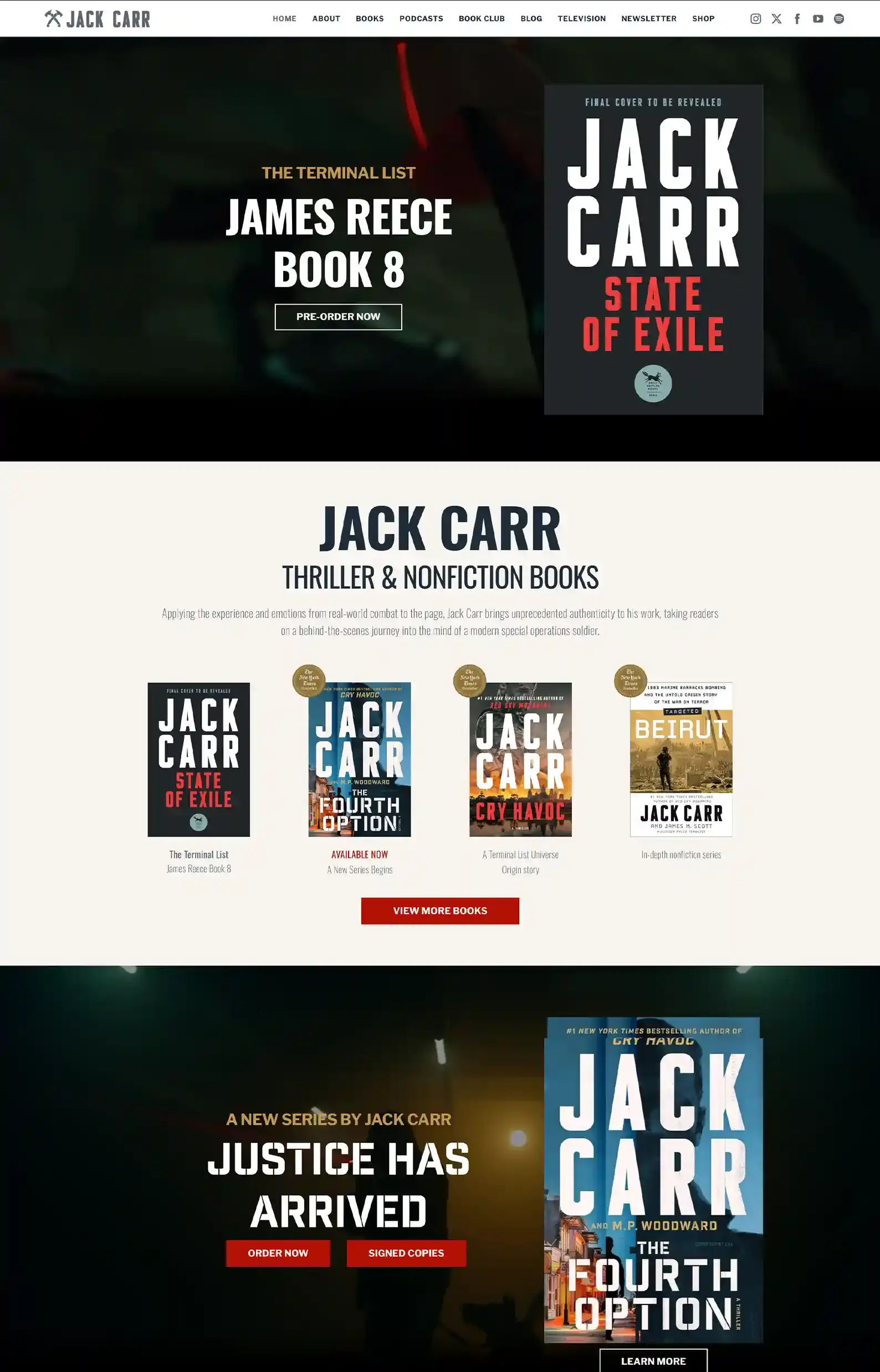 15 Thriller Author Websites That Are So Good It's a Crime 21 Jack Carr's Thriller Author Website