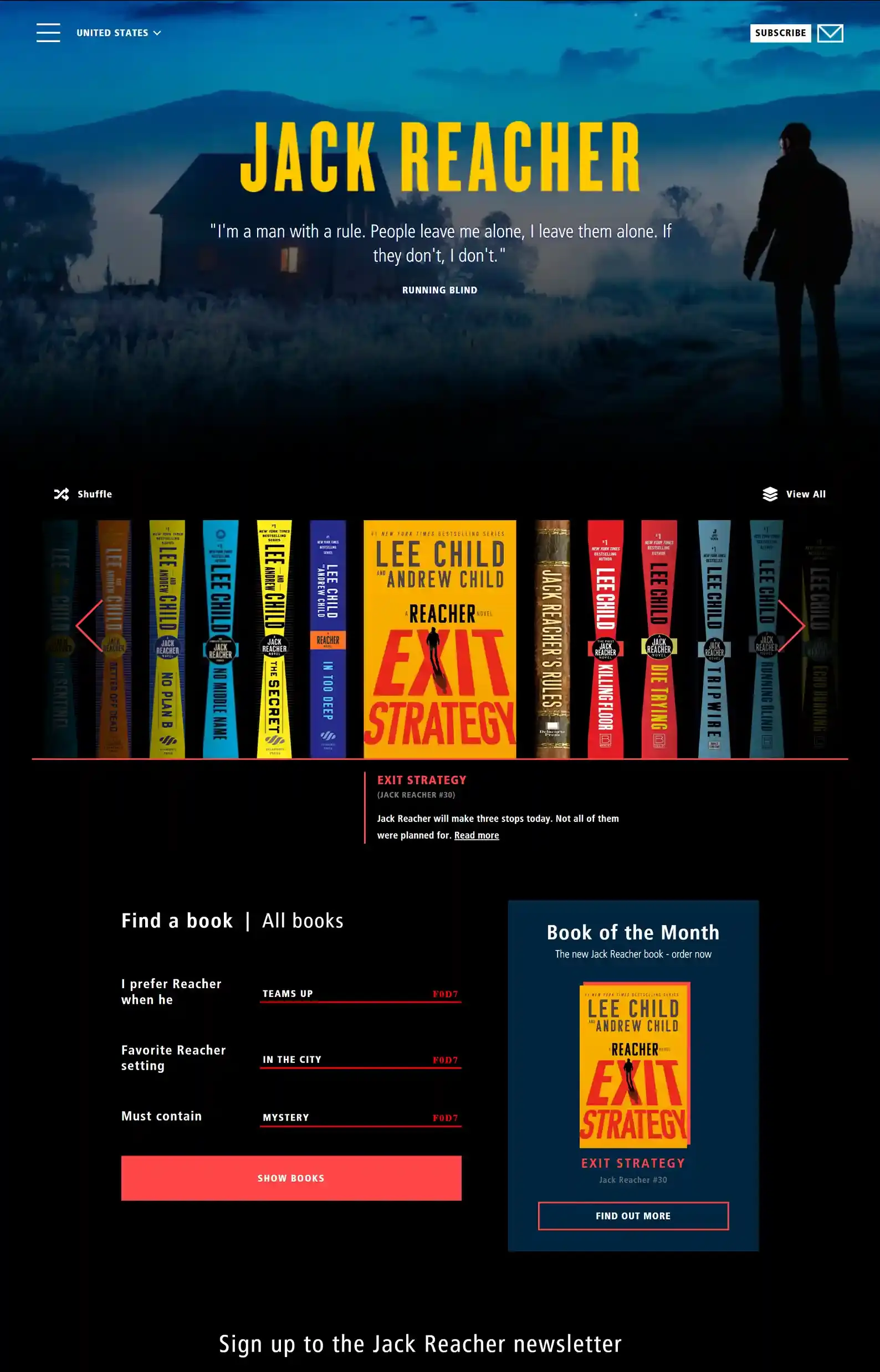 15 Thriller Author Websites That Are So Good It's a Crime 22 Jack Reacher's Thriller Author Website