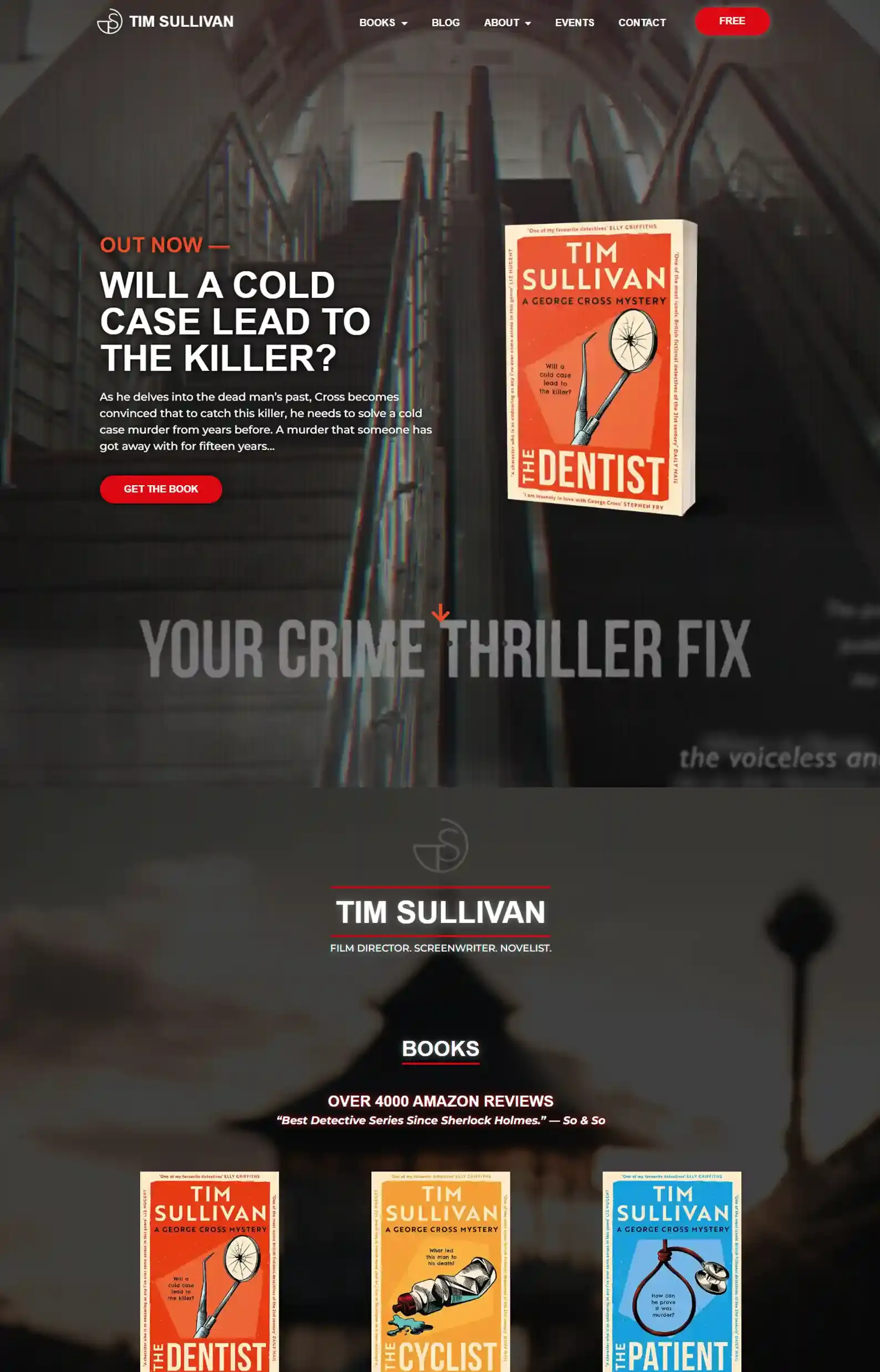 15 Thriller Author Websites That Are So Good It's a Crime 4 Tim Sullivan's Thriller Author Website