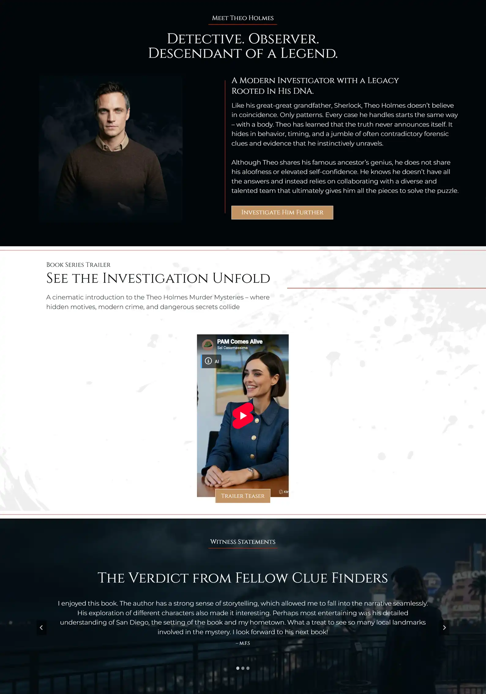 Murder Mystery Author Website: Sal Casamassima 3 Rocket Expansion Case Studies Sal Casamassima Home 2