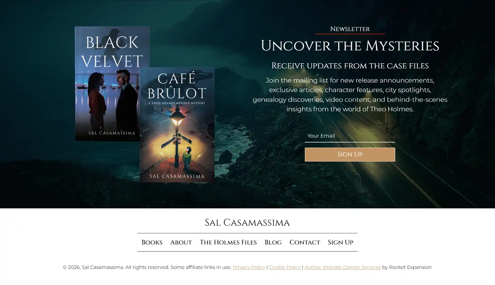 Murder Mystery Author Website: Sal Casamassima 5 Rocket Expansion Case Studies Sal Casamassima Sign Up