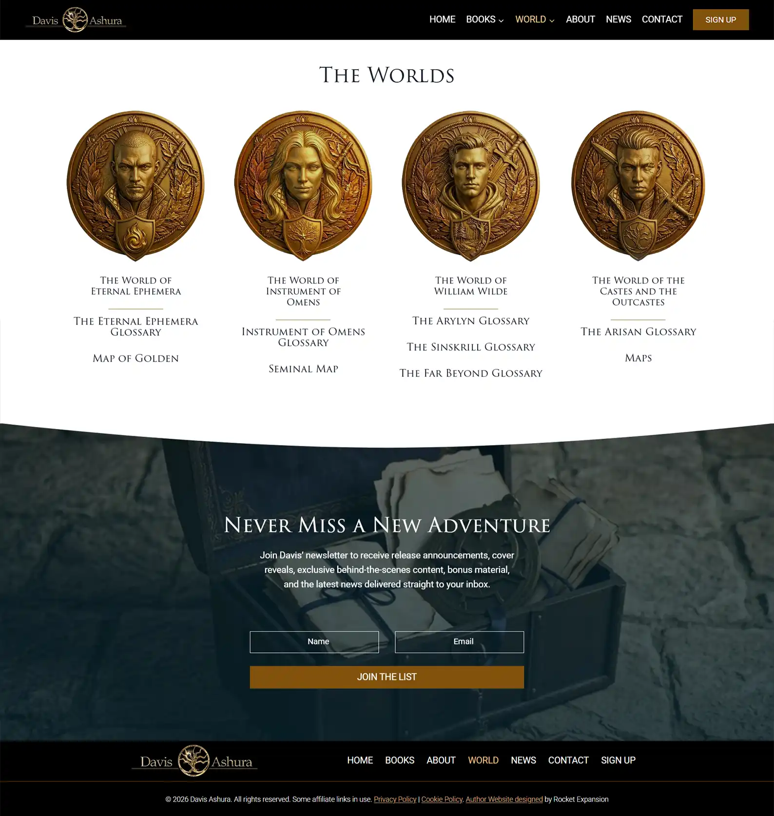Epic Fantasy Author Website: Davis Ashura 11 Rocket Expansion Case Study Davis Ashura Resources Overview