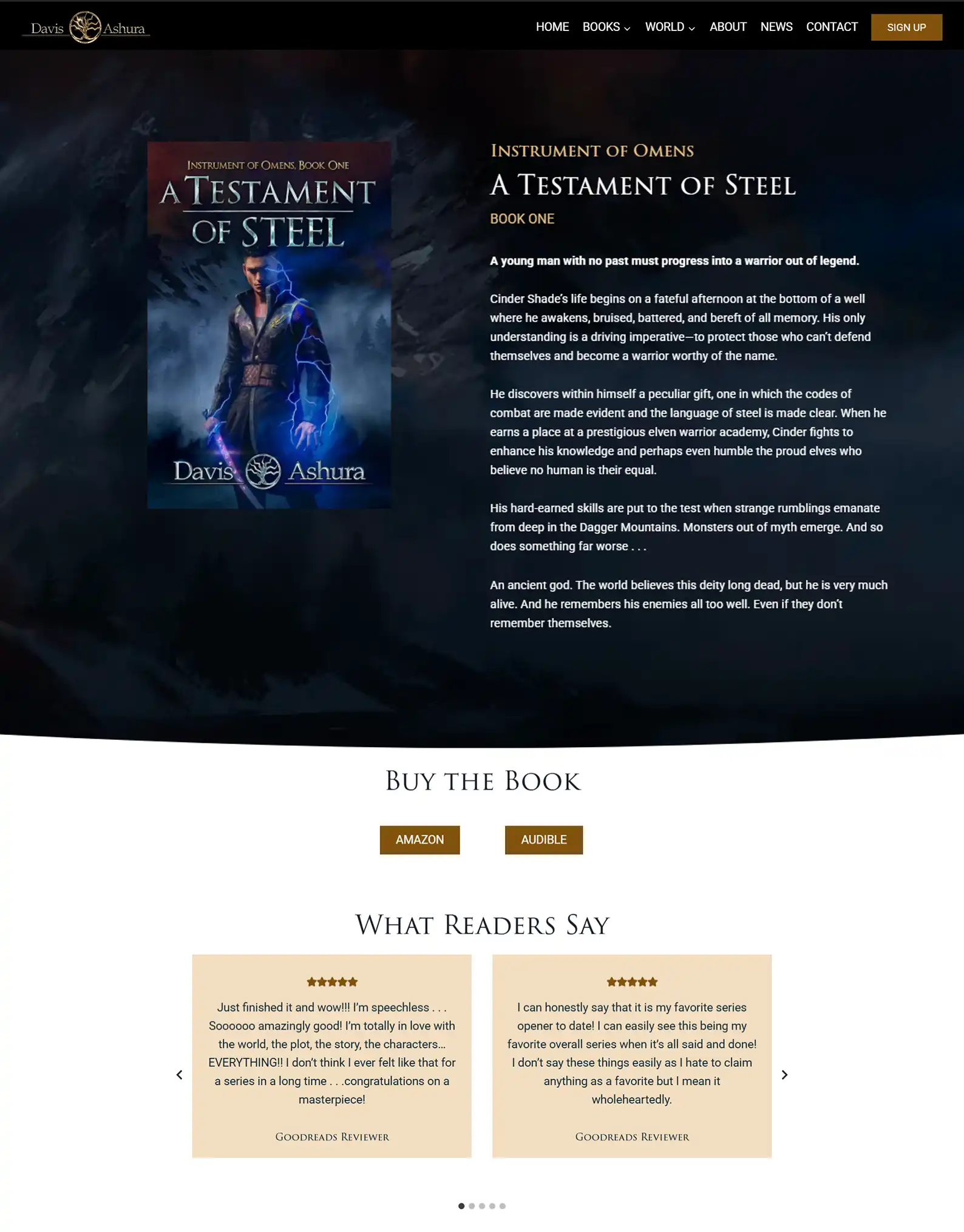 Epic Fantasy Author Website: Davis Ashura 9 Rocket Expansion Case Study Davis Ashura Single book 1