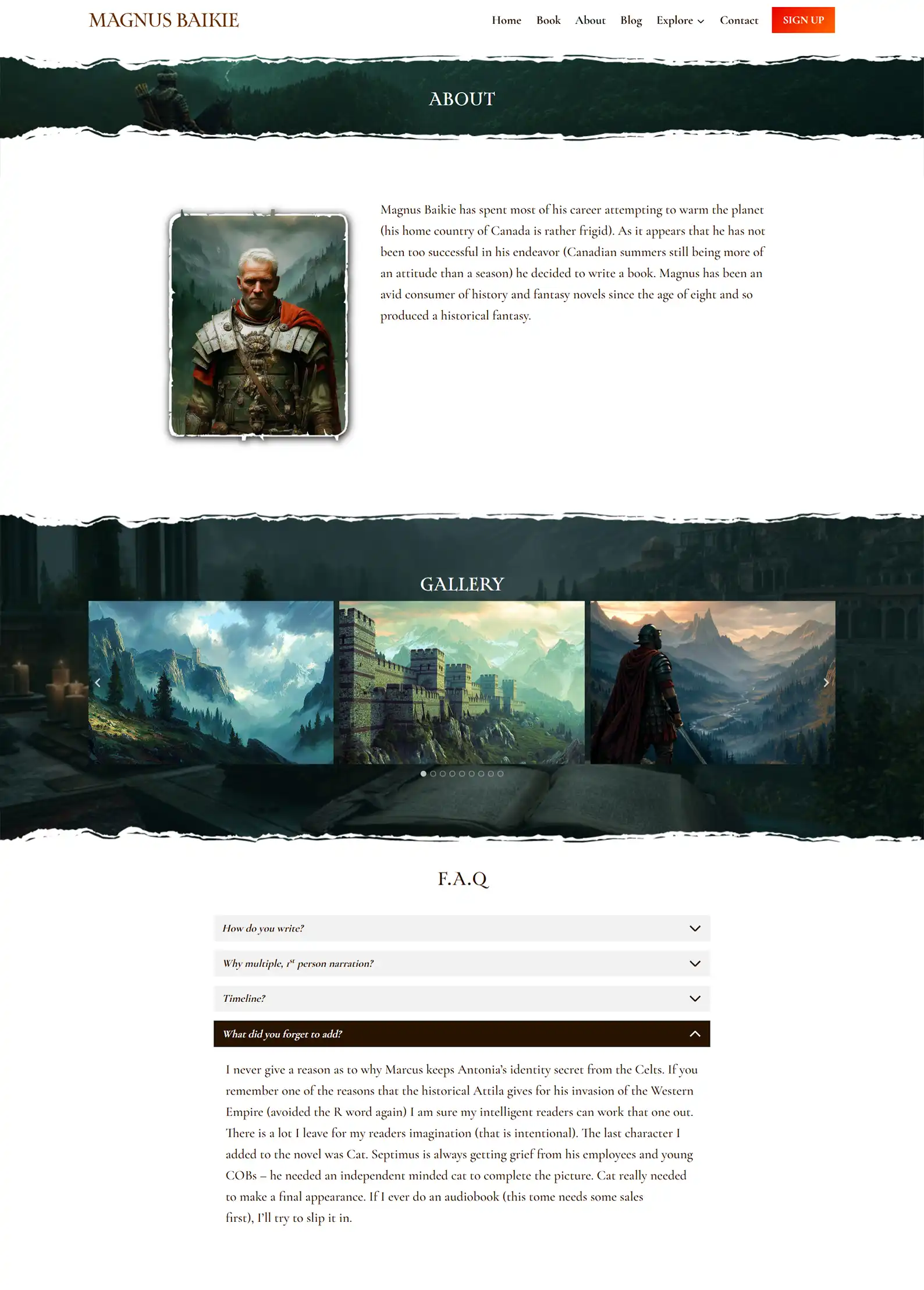 Fantasy Author Website: Magnus Baikie 7 Rocket Expansion Case Study Magnus Baikie About 1