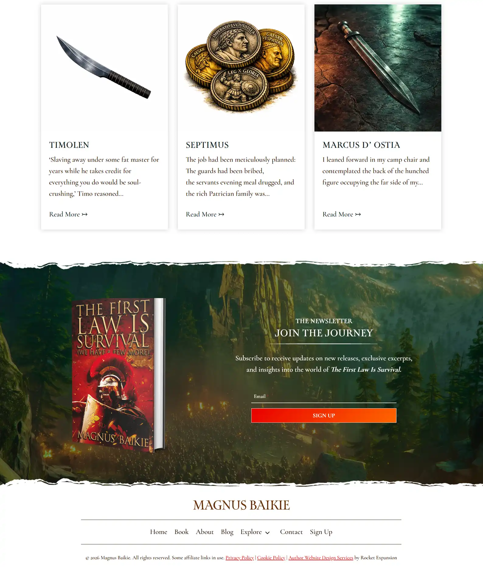 Fantasy Author Website: Magnus Baikie 10 Rocket Expansion Case Study Magnus Baikie Characters 2 1