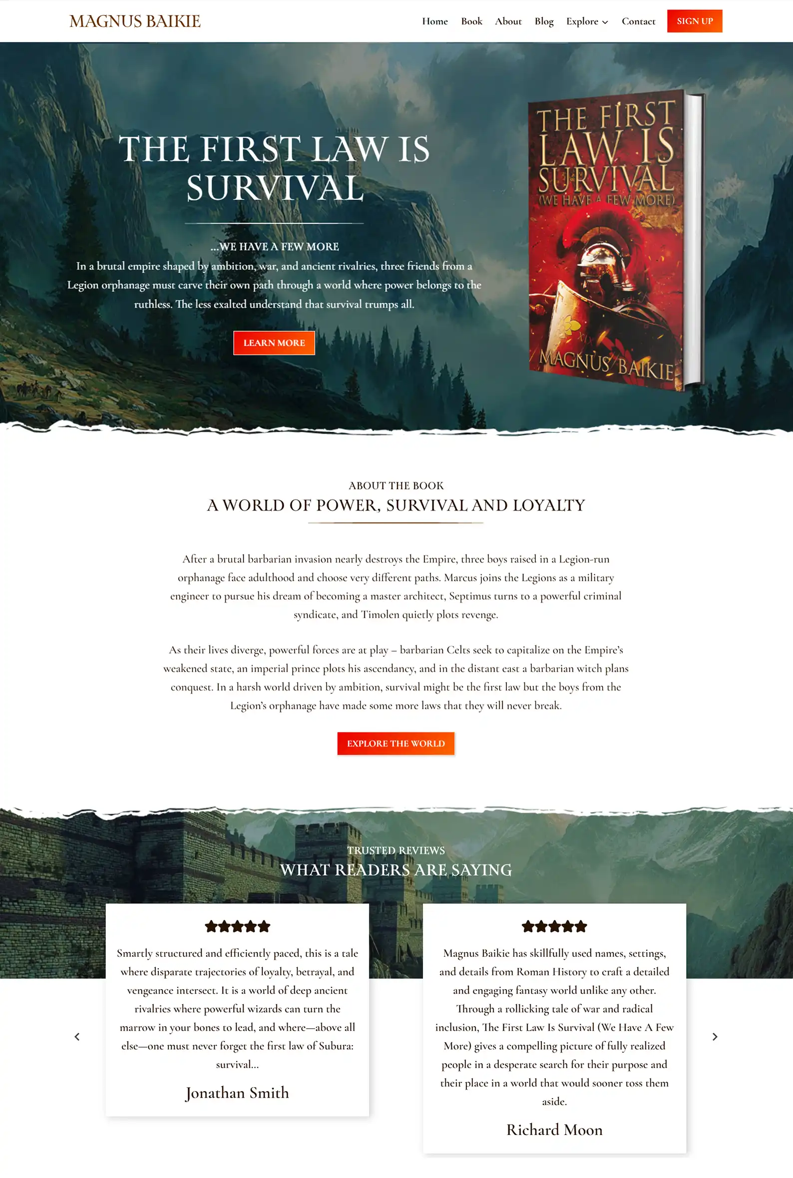 Fantasy Author Website: Magnus Baikie 2 Rocket Expansion Case Study Magnus Baikie Home 1 1